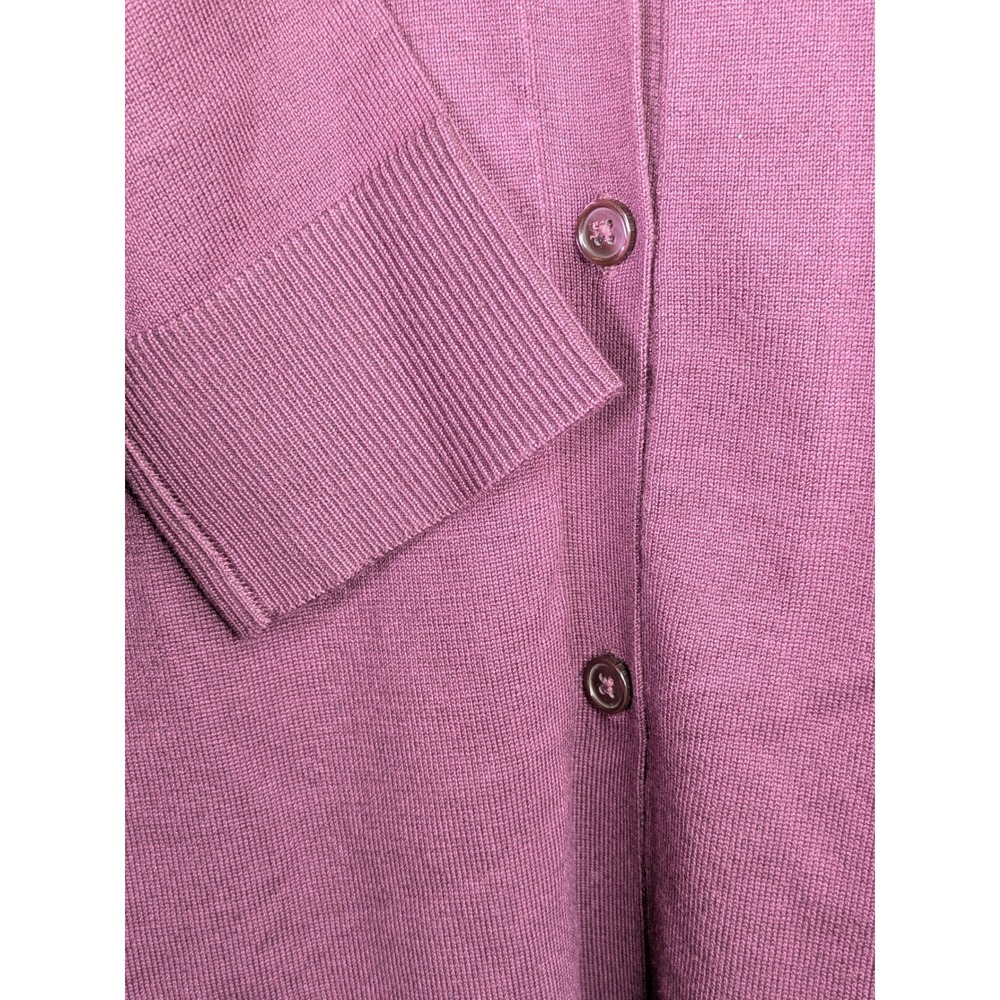 Lane Bryant Womens Cardigan 18/20 NWT $50 Plum Purple Button Front Sweater Soft - Picture 7 of 8
